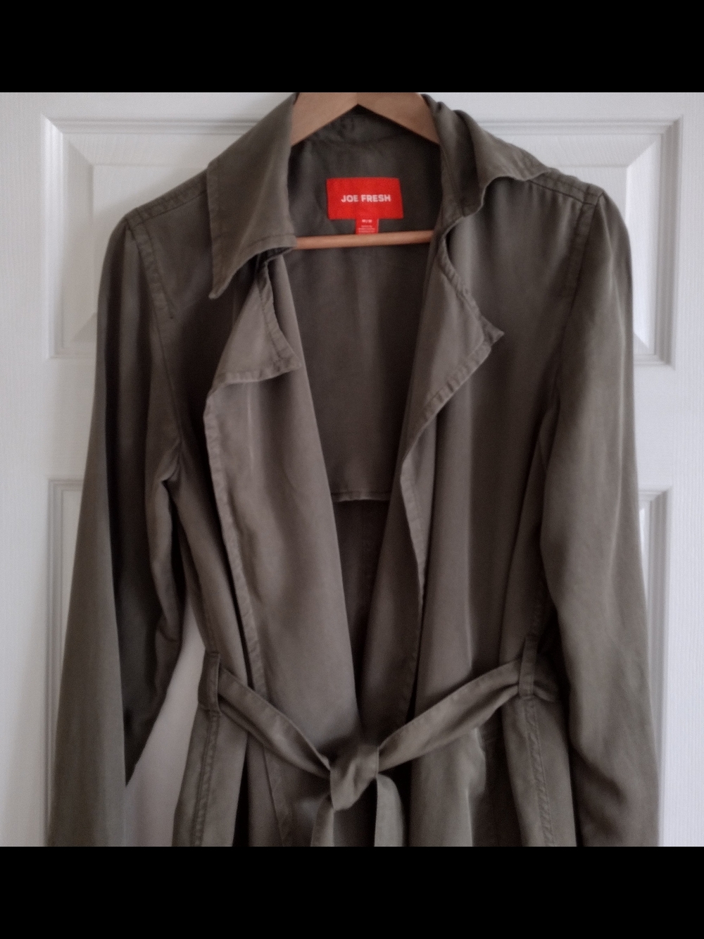Joe Fresh Women's Olive Green Trench Coat